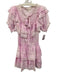 Loveshackfancy Size M Baby Pink Cotton Short Sleeve Tiered Ruffle Detail Dress Baby Pink / M