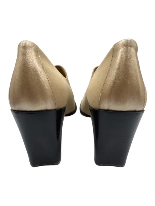Donald J Pliner Shoe Size 10 Tan Textile Square Neck Block Heel Pumps Tan / 10