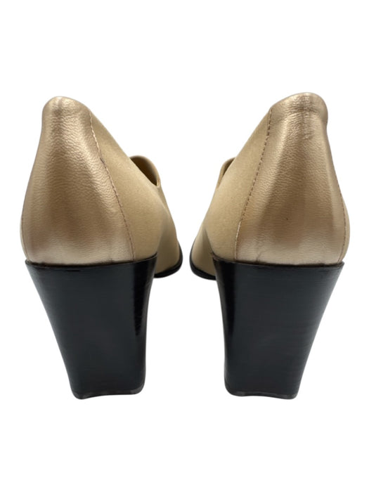 Donald J Pliner Shoe Size 10 Tan Textile Square Neck Block Heel Pumps Tan / 10