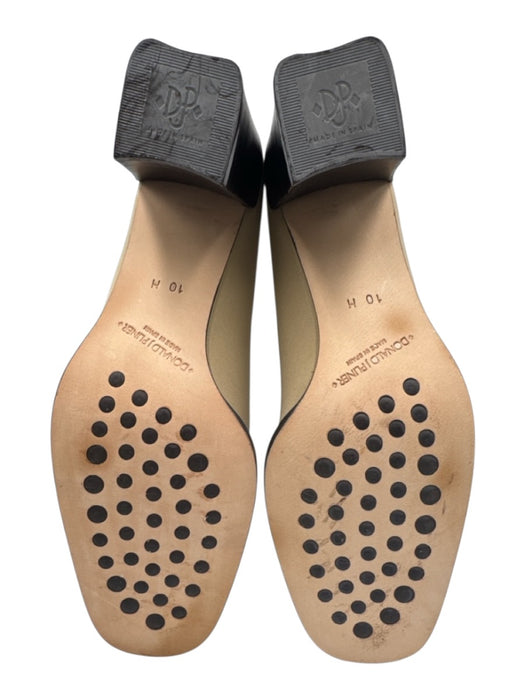 Donald J Pliner Shoe Size 10 Tan Textile Square Neck Block Heel Pumps Tan / 10
