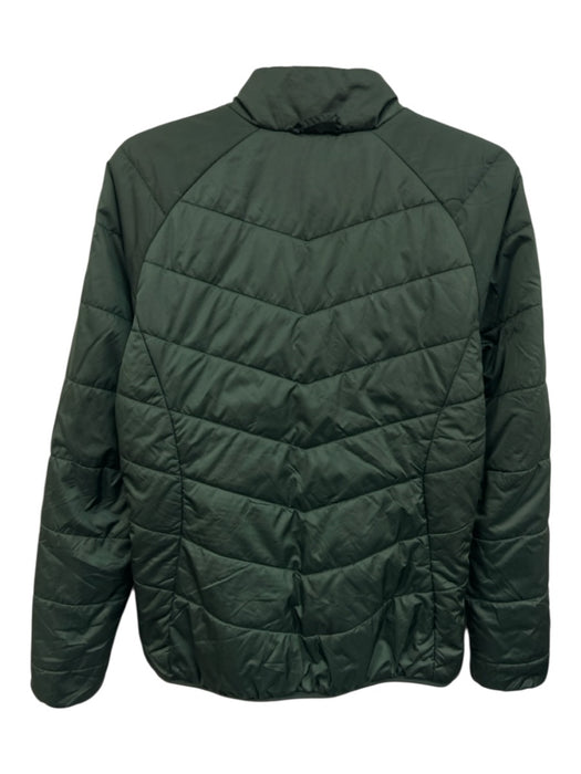 The North Face Size M Dark Green Nylon Zip Up Quilted Puffer Light Weight Jacket Dark Green / M