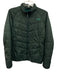 The North Face Size M Dark Green Nylon Zip Up Quilted Puffer Light Weight Jacket Dark Green / M