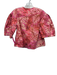 Ulla Johnson Size 0 Pink & White Cotton Half Sleeve Floral Half Zip Top Pink & White / 0