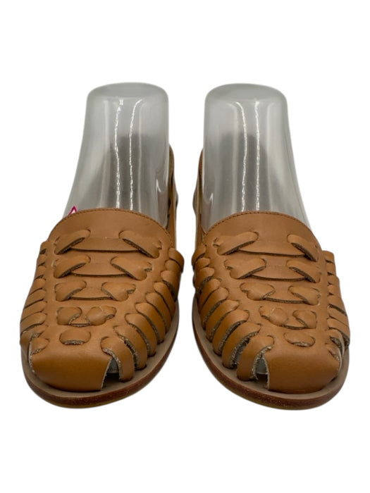 Nisolo Shoe Size 7 Light Brown Leather Rubber Sole Woven Flats Light Brown / 7