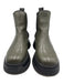 Ganni Shoe Size 36 Olive Green & Black Leather Rubber Sole Platform Booties Olive Green & Black / 36