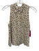 Equipment Femme Size S Beige, Red, Blue Silk Flowers Sleeveless Button Down Top Beige, Red, Blue / S