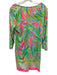 Lilly Pulitzer Size L Green & Multi Prima Cotton Wide Neck Printed Dress Green & Multi / L