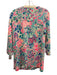 Lilly Pulitzer Size M Blue & Multi Viscose Blend V Neck Printed 3/4 Sleeve Top Blue & Multi / M