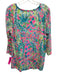 Lilly Pulitzer Size L blue, pink, multi Cotton Long Sleeve Tropical Print Top blue, pink, multi / L