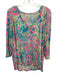 Lilly Pulitzer Size L blue, pink, multi Cotton Long Sleeve Tropical Print Top blue, pink, multi / L