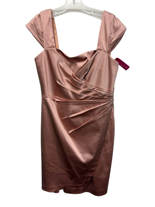 Kay Unger Size 12 Light Pink Acetate & Nylon Sleeveless Back Zip Satin Dress Light Pink / 12