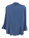 Gretchen Scott Size M Blue Polyester Button Front Long Sleeve Bell Sleeve Top Blue / M