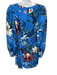 Farm Rio Size S Blue & Rust Viscose Long Sleeve Botanical Front Tie Dress Blue & Rust / S