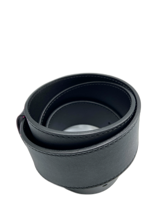 Gucci Black & Brass Leather & Metal GG Buckle Peg Clasp Dust Bag Incl. Belts Black & Brass / S