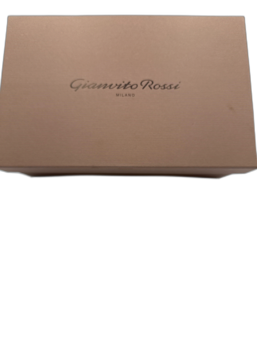 Gianvito Rossi Shoe Size 37.5 Purple Satin Gold Buckle Ankle Strap Pump Sandals Purple / 37.5