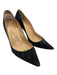 Christian Louboutin Shoe Size 37 Dark Gray Leather Suede Pointed Toe Pumps Dark Gray / 37