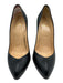 Christian Louboutin Shoe Size 37.5 Black Leather Pointed Toe Stiletto Pumps Black / 37.5