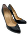 Christian Louboutin Shoe Size 37.5 Black Leather Pointed Toe Stiletto Pumps Black / 37.5