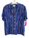 Maeve by ANTHROPOLGIE Size M Blue Viscose Vertical Stripes Swimmers Top Blue / M