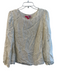 Lily Pulitzer Size M White Silk Long Sleeve Speckled Round Neck Lined Top White / M