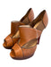 Christian Louboutin Shoe Size 40 Brown Leather Stiletto Piping Peep Toe Shoes Brown / 40