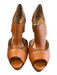 Christian Louboutin Shoe Size 40 Brown Leather Stiletto Piping Peep Toe Shoes Brown / 40