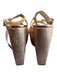Christian Louboutin Shoe Size 40.5 Beige Suede Chunky Heel Peep Toe Shoes Beige / 40.5