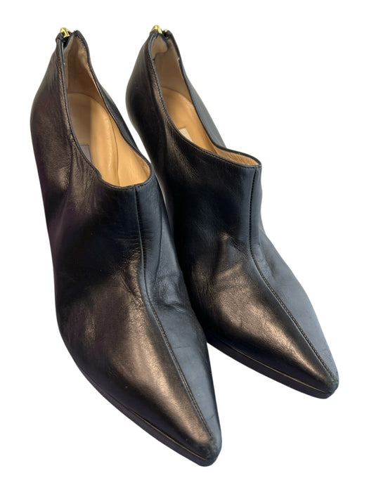 Jimmy Choo Shoe Size 40 Black Lambskin Back Zip Stilletto Pointed Toe Booties Black / 40