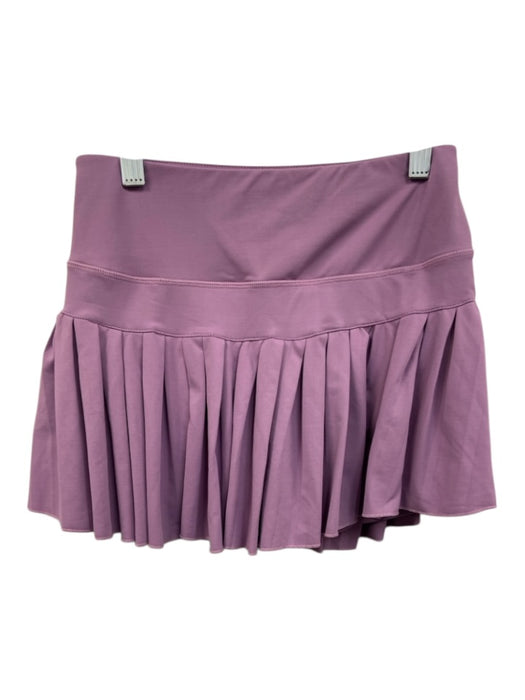Goldhinge Size S Purple Polyester Blend Elastic Waistband Pleated Athletic Skirt Purple / S