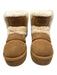 Ugg Shoe Size 8 Brown & Cream White Leather Upper Suede Quilted Platform Boots Brown & Cream White / 8
