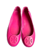 Tory Burch Shoe Size 8.5 Magenta Leather Logo Flats Magenta / 8.5