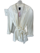 Gap Size XL Ivory Linen Blend Shoulder Pads Double Breast Belted Jacket Ivory / XL