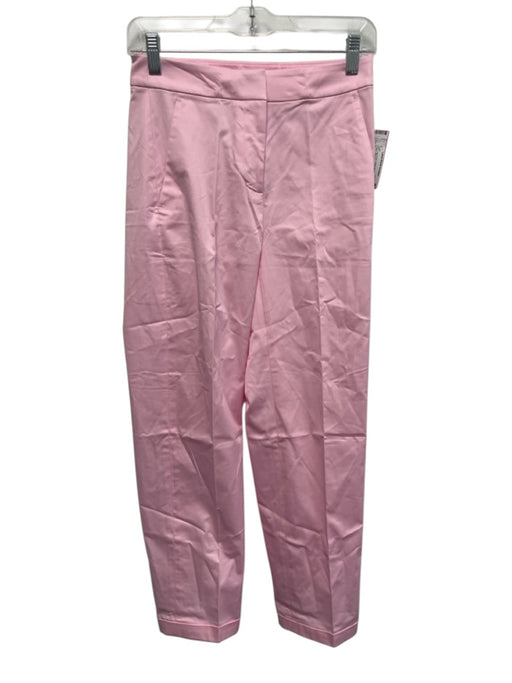 J. Crew Size 00 Light Pink Cotton Blend Trouser Cuffed Straight Leg Pants Light Pink / 00
