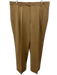 Zanella Size 38 Tan Wool Solid Dress Cuffed Men's Pants Tan / 38