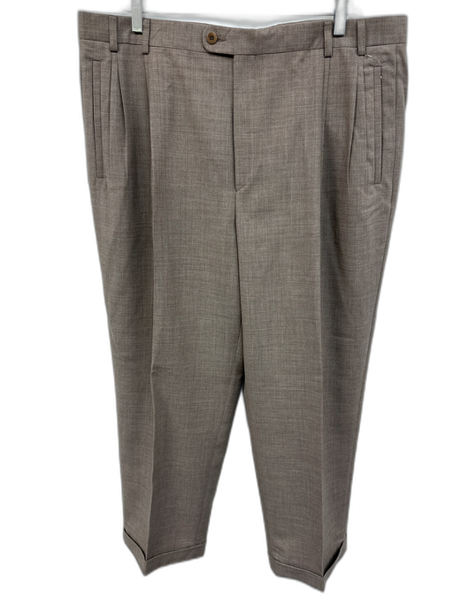 Zanella Size 38 Gray Wool Twill Dress Men's Pants Gray / 38
