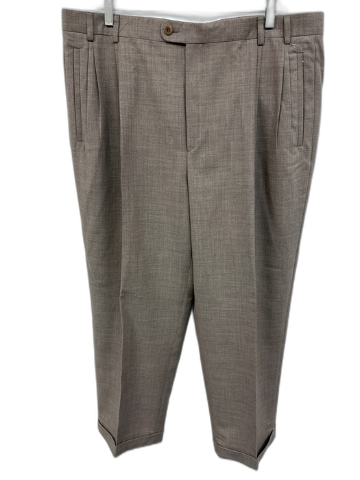 Zanella Size 38 Gray Wool Twill Dress Men's Pants Gray / 38
