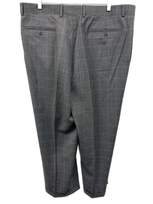Zanella Size 38 Gray Wool Window pane Dress Men's Pants Gray / 38