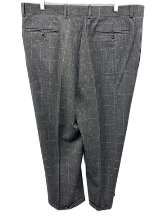 Zanella Size 38 Gray Wool Window pane Dress Men's Pants Gray / 38