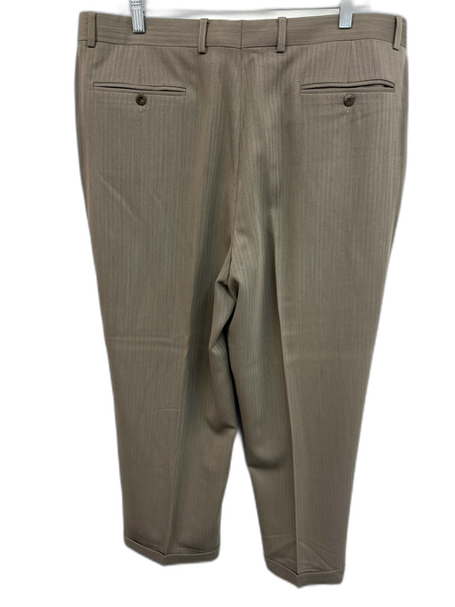 Zanella Size 38 Tan Wool Striped Dress Men's Pants Tan / 38