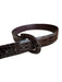 Dark Brown Leather Croc Belts Dark Brown / 28