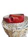 Red & Silver Leather Croc Embossed Wide silver hardware Belts Red & Silver / Est S