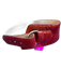 Red & Silver Leather Croc Embossed Wide silver hardware Belts Red & Silver / Est S