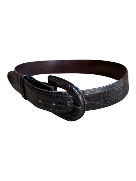 Black & Brown Leather Lizard Ombre Belts Black & Brown / Est S