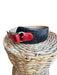 Navy & Red Leather Croc Wide Brass Hardware Belts Navy & Red / Est S