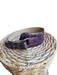 Purple Leather Croc Wide Brass Hardware Belts Purple / Est S