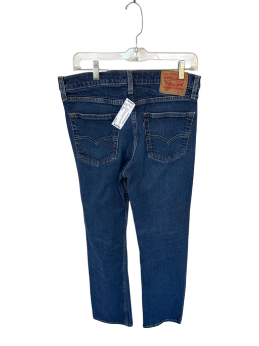 Levis Size 32/32 Dark Wash Cotton Blend Button Fly Straight Men's Jeans Dark Wash / 32/32