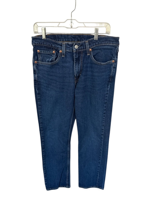 Levis Size 32/32 Dark Wash Cotton Blend Button Fly Straight Men's Jeans Dark Wash / 32/32