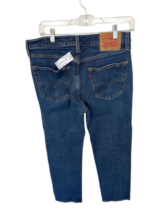 Levis Size 32/32 Dark Wash Cotton Blend Button Fly Pockets Straight Men's Jeans Dark Wash / 32/32