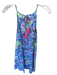 Lilly Pulitzer Size M Blue & Multi Pima Cotton Tassel Knee Length Lobster Dress Blue & Multi / M