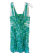 Lilly Pulitzer Size 8 Green & Blue Cotton Floral Square Neck Maxi Dress Green & Blue / 8